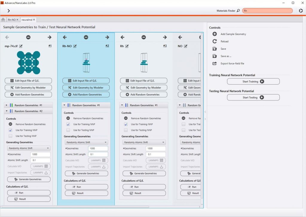 Screen of creating the teacher data for Advance/NeuralMD